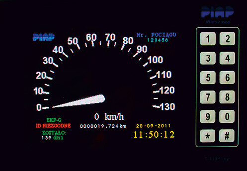 Fot. 20. Wskaźnik prędkości z panelem operatora PIAP WSKiPAN