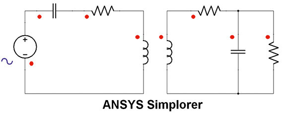 Rys. 4. Model obwodowy w programie ANSYS Simplorer