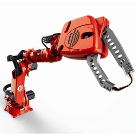 Robot COMAU do aplikacji zgrzewania punktowego ze zintegrowanym pakietem przewodów – technologia Hollow Wrist (fot. Comau)