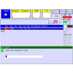 Widok ogólny na teach pendancie robota Kawasaki po wciśnięciu R