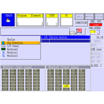 Widok ogólny na teach pendancie robota Kawasaki po wciśnięciu MENU