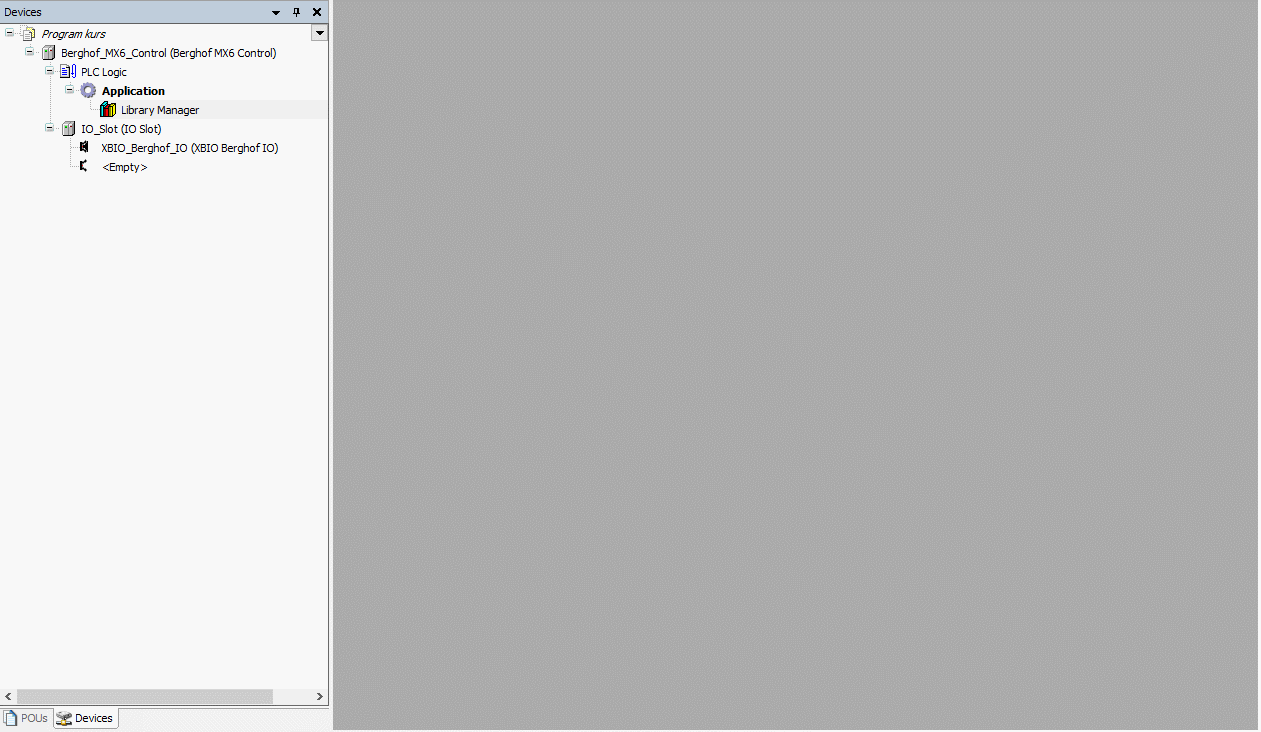 Dodawanie biblioteki do projektu w Codesys, źródło: ASTOR