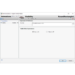 Animacja typu Visibility uwzględniająca poziom powiększenia, źródło AVEVA