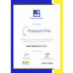Certyfikat "Przejrzysta Firma" Dun and Bradstreet Poland 2008
