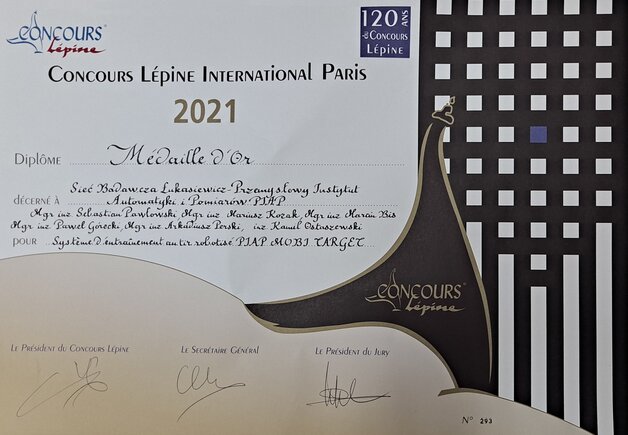 Złoty Medal dla PIAP Mobi target na wystawie Concours Lepine Paris 2021