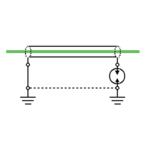 Rys.5. Uziemienie ekranu z obu stron z ochroną przeciwprzepięciową