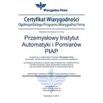 2012 Certyfikat Wiarygodności Ogólnopolskiego Programu Wiarygodna Firma