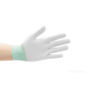Rękawiczki antystatyczne ESD – białe, bez warstwy antypoślizgowej