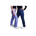 Spodnie ESD damskie niebieskie z krytym zamkiem