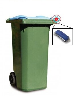 Oznaczenie pojemnika na śmieci za pomocą tagu RFID; źróło: PWSK.pl