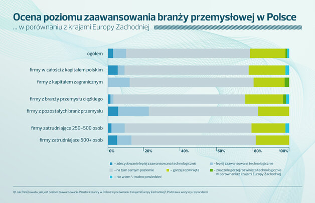Ocena poziomu zaawansowania branży przemysłowej w Polsce