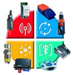 .steute dzieli obecnie swój asortyment na cztery grupy produktów: Wireless (czerwona), Automation (niebieska), Extreme (żółta) i Meditec (zielona)