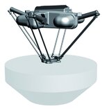 Robot quattro firmy Adep - s650H z rysunkiem przestrzeni roboczej