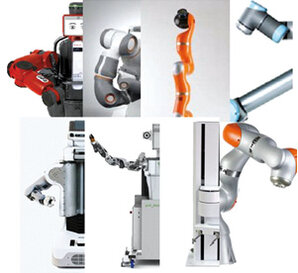 Przykłady różnych robotów współpracujących